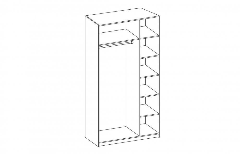 Каркас шкафа для одежды «Олмеко» 06.56 Дуб линдберг