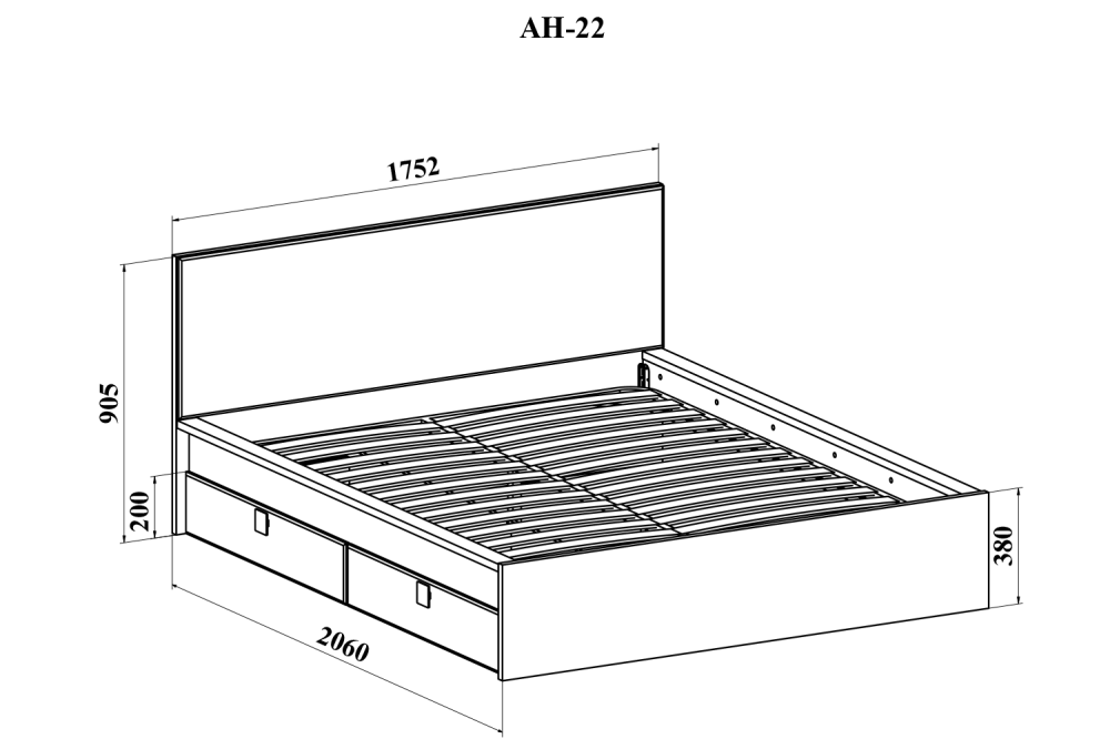 Схема Кровать АН-22К