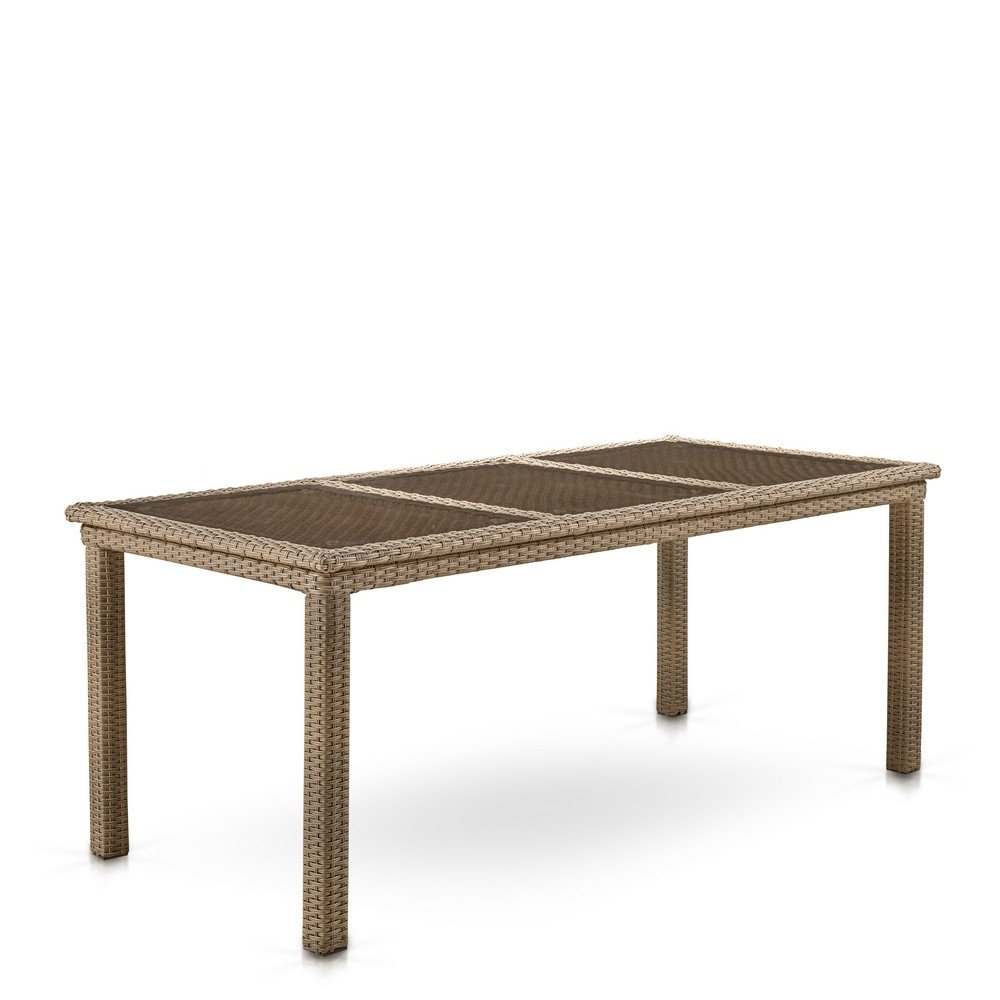 Обеденный комплект плетеной мебели «T365» Y380B-W65 Light Brown (8+1)