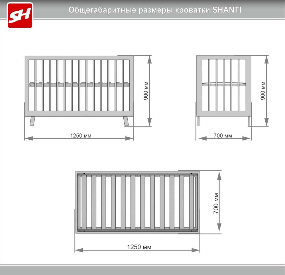 Кроватка «Shanti» Золотая