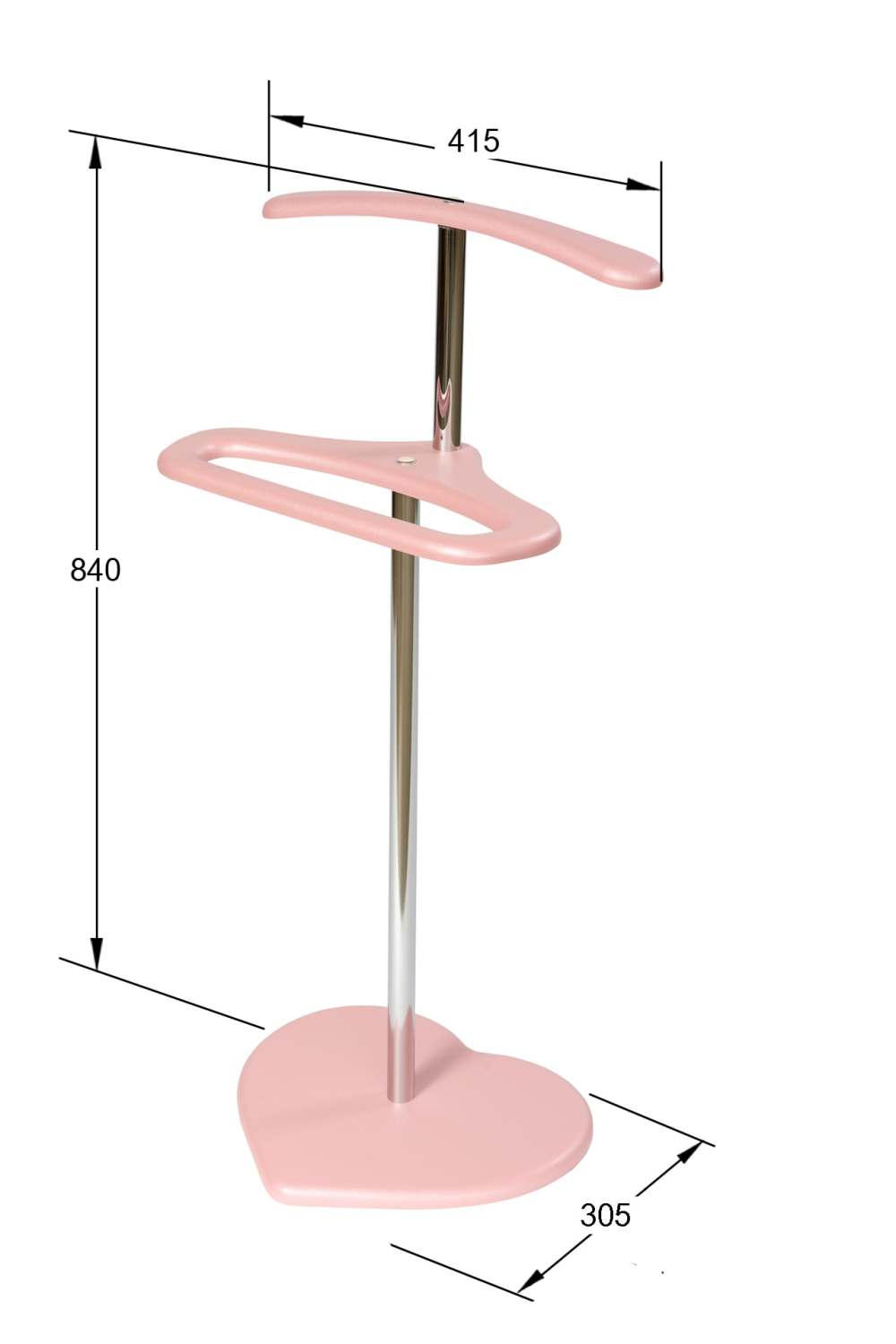 Вешалка напольная детская «Сердечко» Розовый
